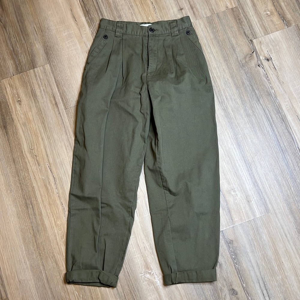 Topshop pleated high rise pants